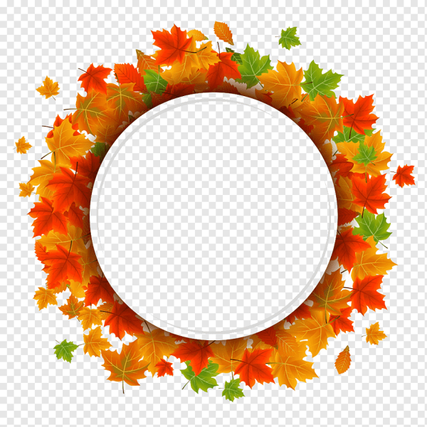 Осенняя рамка круг