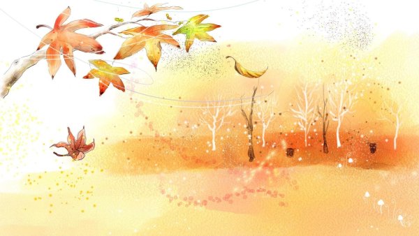 Осенний рисованный фон