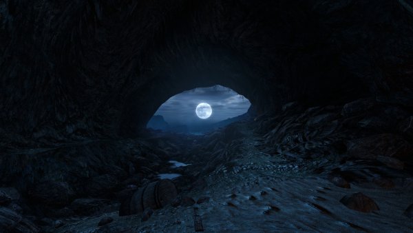 Пещера ночью