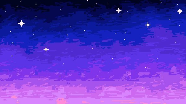 Пиксельное звездное небо