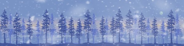 Деревья зимой пиксели