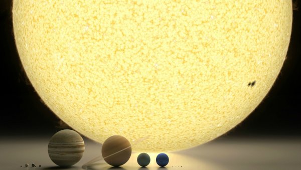 Соотношение размеров планет солнечной системы