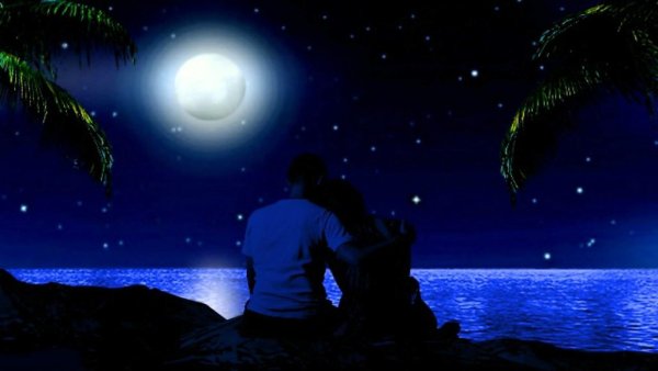Ночь Луна романтика