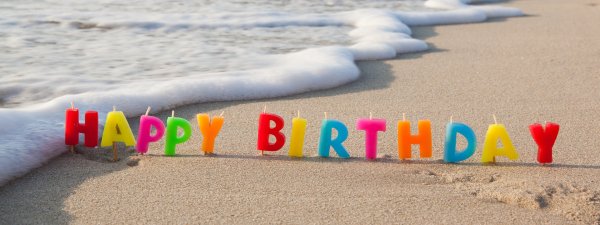 Открытка с днем рождения пляж