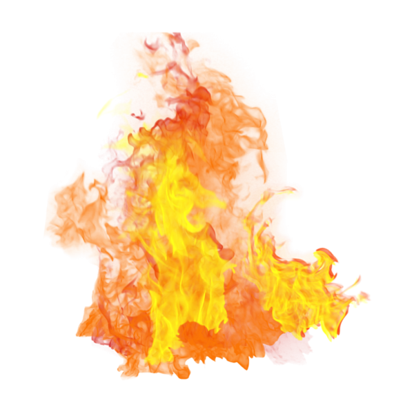 Огонь на прозрачном фоне
