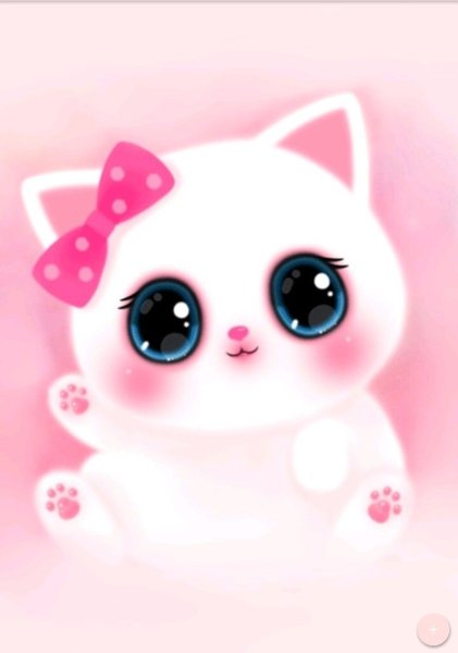 Милый розовый котенок