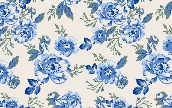 Ткань с синими цветами