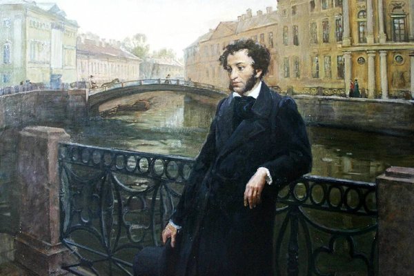 Пушкин на фоне неба