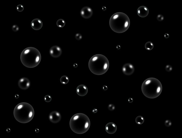 Пузырьки на черном фоне