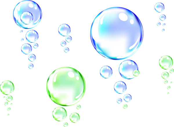 Мыльные пузыри на прозрачном фоне