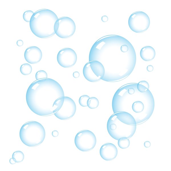 Пузыри на прозрачном фоне