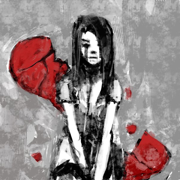Девушка с розбитым сердце