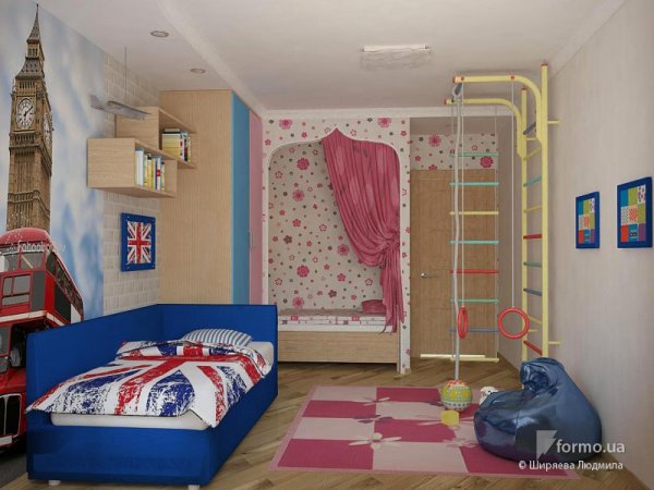 Спальня для мальчика и девочки
