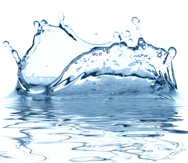 Вода на белом фоне