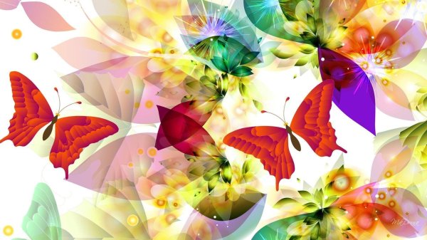 Разноцветные фоны бабочки