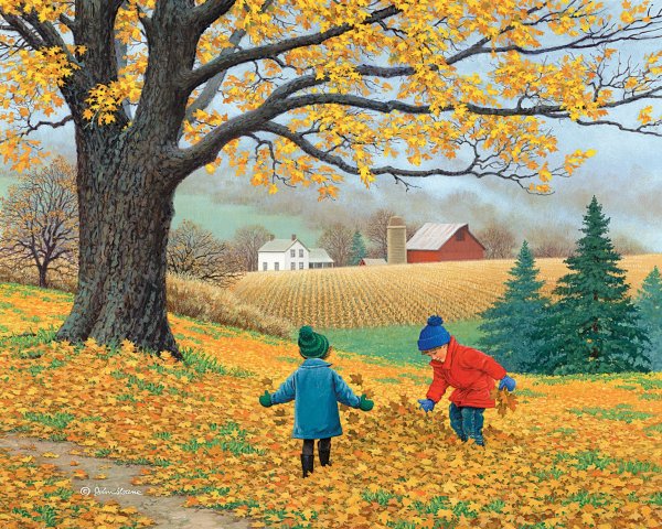 Осенний пейзаж для детей