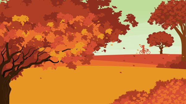 Рисованный фон осень