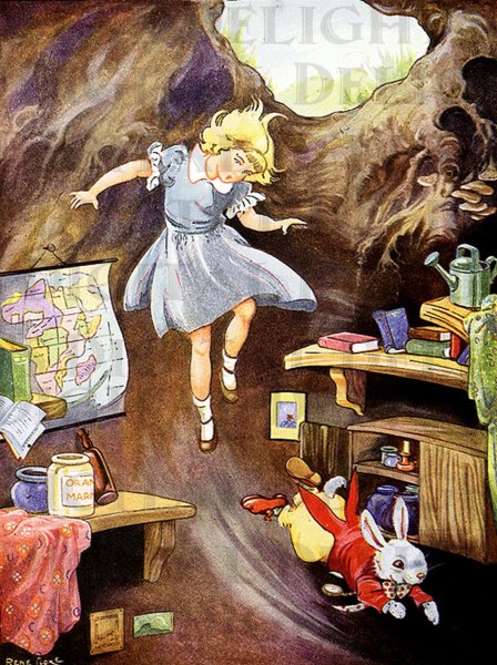 Алиса в стране чудес Нора кролика