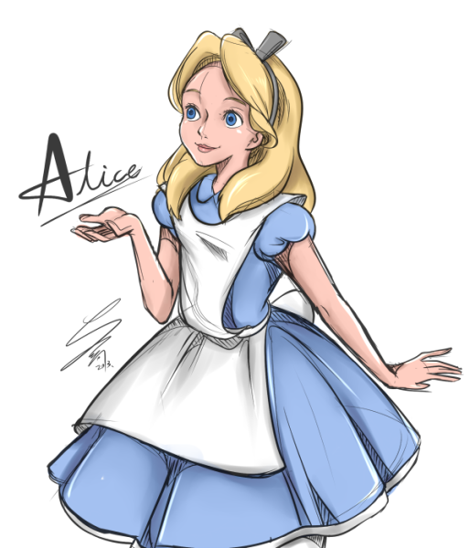 Алиса в стране чудес Дисней арт