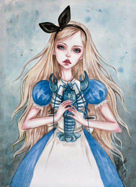 Алиса из Алисы в стране чудес рисунок