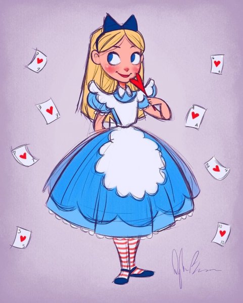 Рисунок Алиса в стране чудес 4 класс