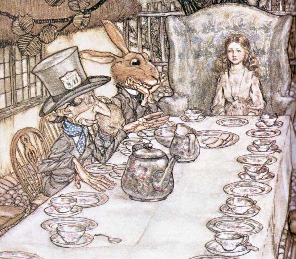 Алиса в стране чудес чаепитие у Шляпника