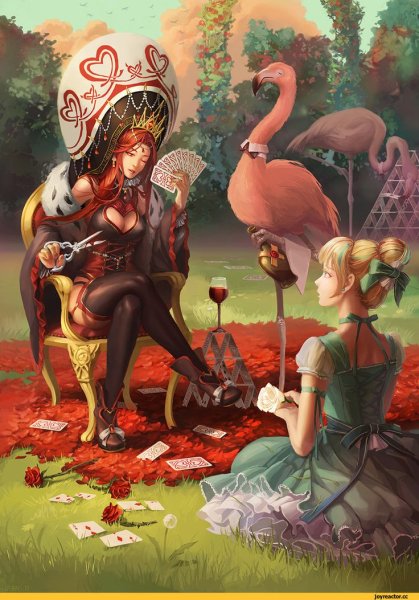Алиса и Червовая Королева арт