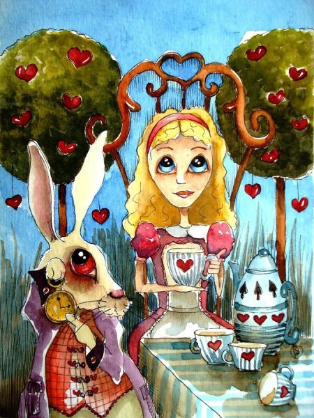 Иллюстрация к сказке Алиса в стране чудес