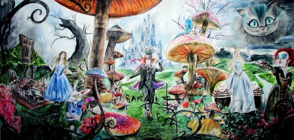 Иллюстрация из сказки Алиса в стране чудес