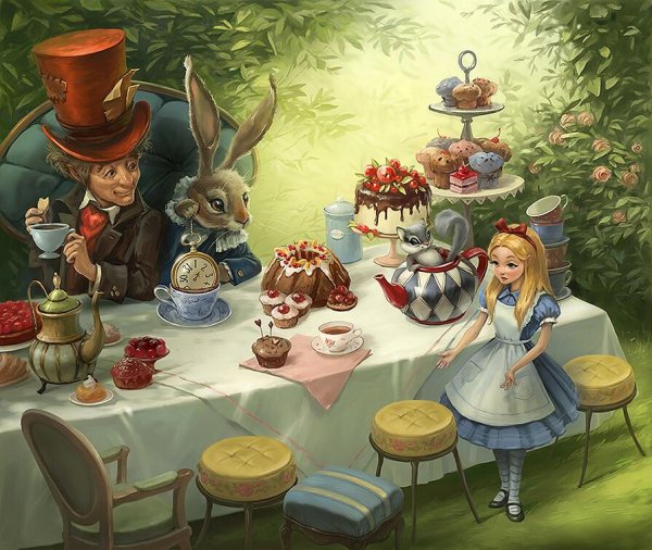 Алиса в Зазеркалье чаепитие у Шляпника
