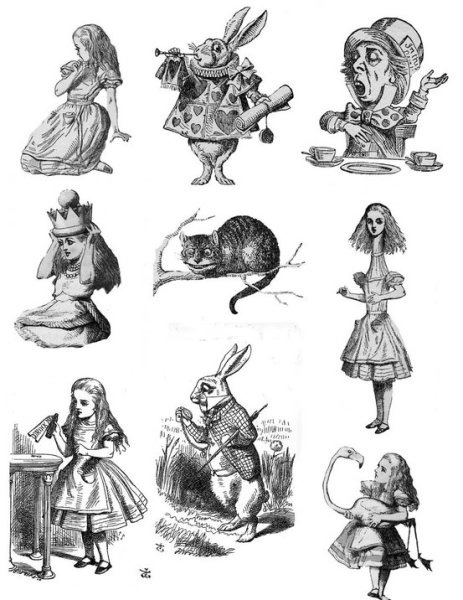 Алиса в стране чудес иллюстрации Льюиса Кэрролла