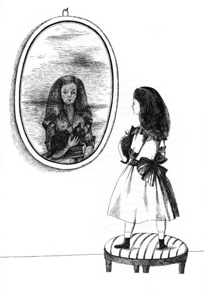 Алиса в Зазеркалье Льюис Кэрролл рисунок лёгкий