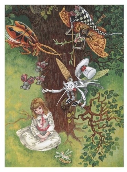 Иллюстрации к Алисе в Зазеркалье Льюис Кэрролл