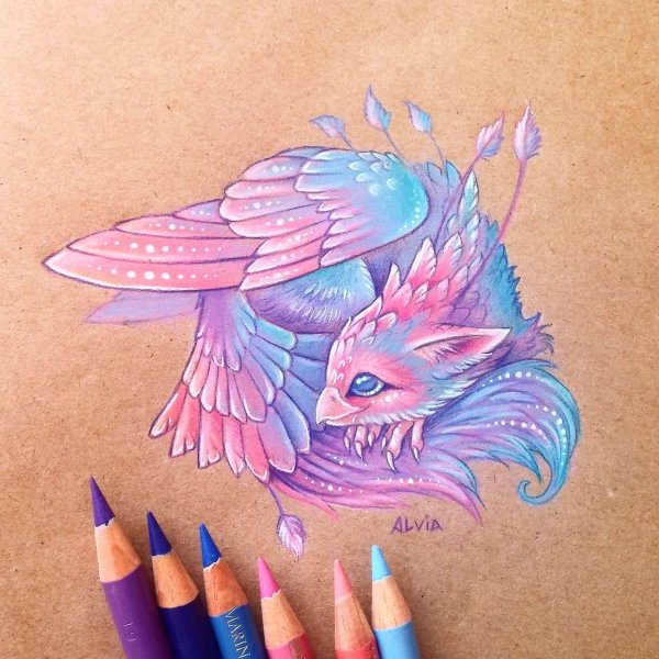 Alvia Alcedo рисунки драконы