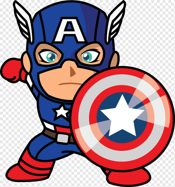 Капитан Америка мультяшный Марвел