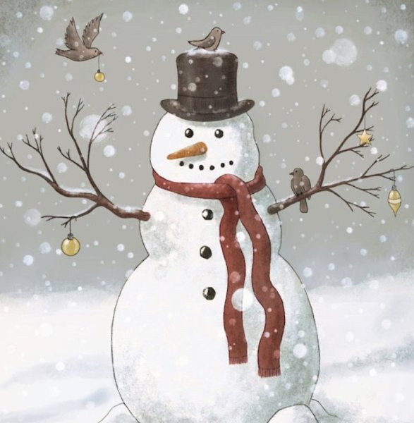 Снеговик иллюстрация