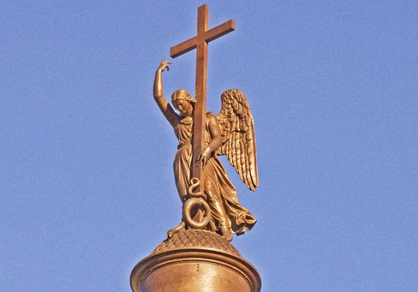 Монферран Александровская колонна ангел