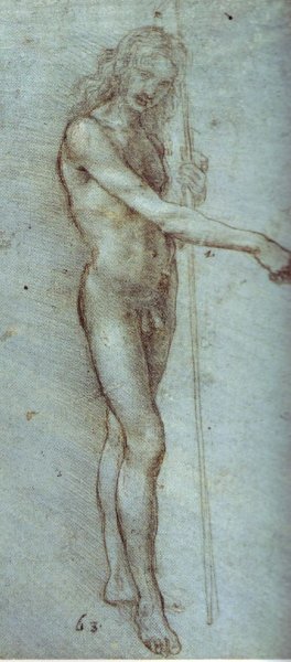 Рисунок Леонардо да Винчи Микеланджело