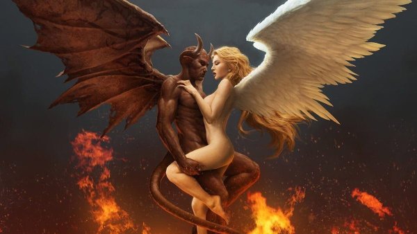 Фото ангел и демон всё Весте