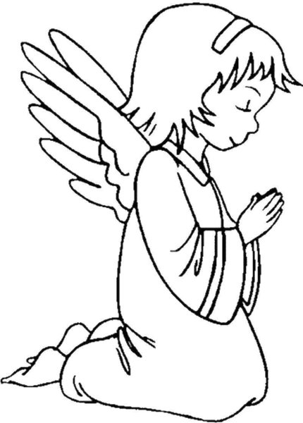 Ангел раскраска детская