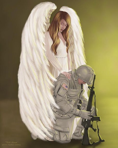 Картина девушка ангел