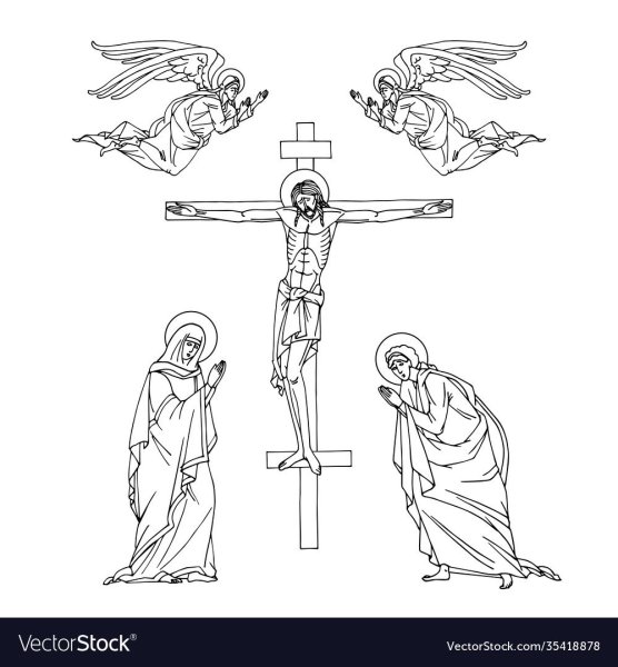 Иисус на кресте вектор