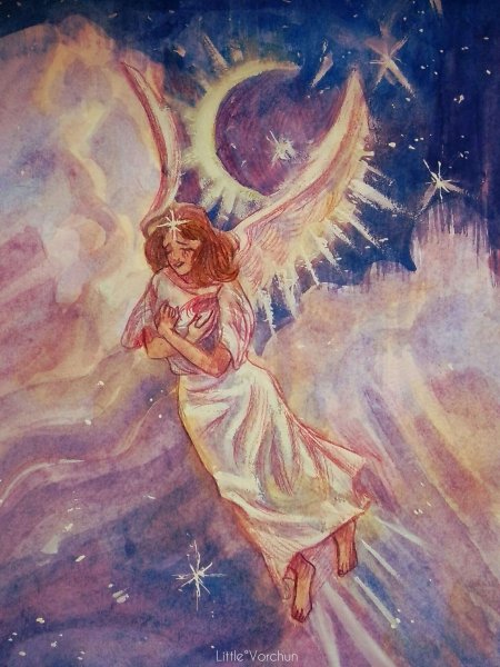 Иллюстрация к стихотворению Лермонтова ангел