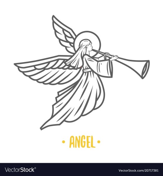 Векторный рисунок ангела