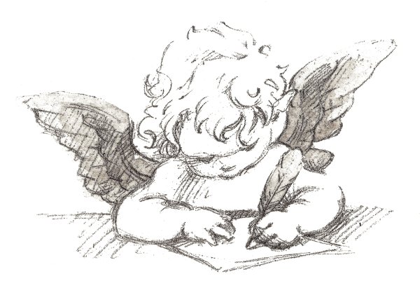 Ангелочки рисунки карандашом