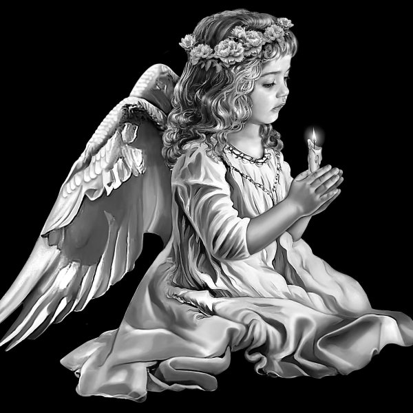 Рисунки ангел молится