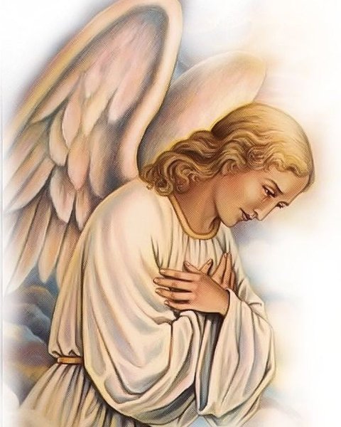 Рисунки ангел молящийся
