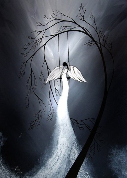 Картина ангел на дереве