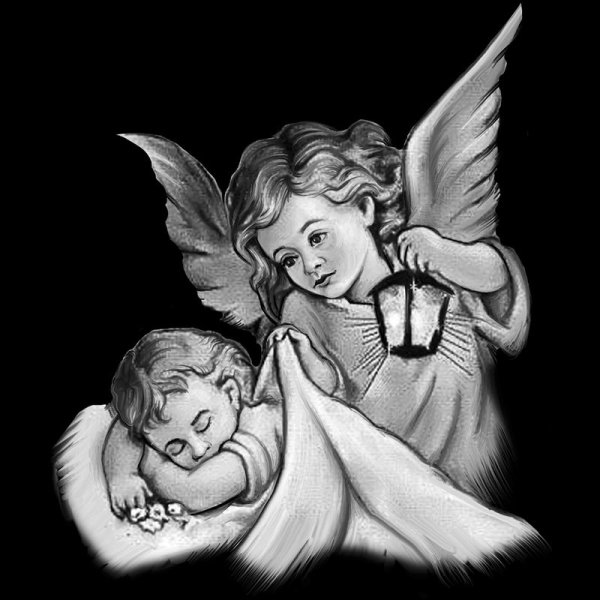 Ангелок младенец для гравировки