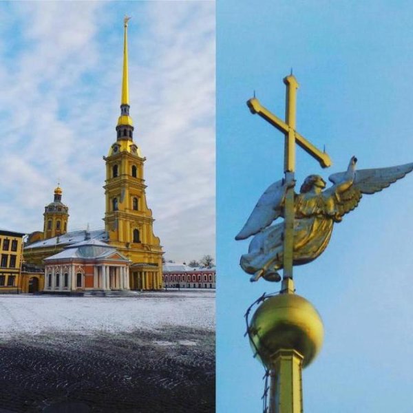 Петропавловский собор Санкт-Петербург ангел на шпиле